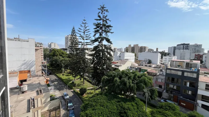 Vista al parque desde la terraza