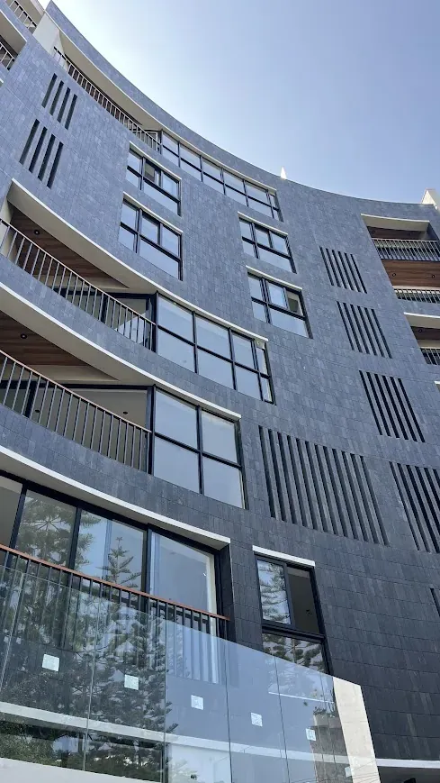 Fachada curva del edificio